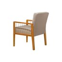 Ver imagem 5 de Poltrona Decorativa Base em Madeira Maciça e Corda Náutica Copacabana Veludo Bege