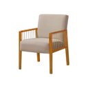 Ver imagem 2 de Poltrona Decorativa Base em Madeira Maciça e Corda Náutica Copacabana Veludo Bege