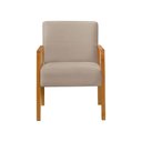 Ver imagem 4 de Poltrona Decorativa Base em Madeira Maciça e Corda Náutica Copacabana Veludo Bege