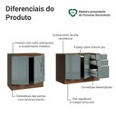 Ver imagem 4 de Armário de Cozinha Compacta 200 Cm Rustic/cinza Lux Madesa 06
