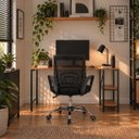 Ver imagem 6 de Mesa Bela Preto/Imbuia MDF e Aço Carbono Industrial 110cm