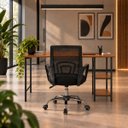 Ver imagem 7 de Mesa Bela Preto/Imbuia MDF e Aço Carbono Industrial 110cm