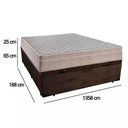 Ver imagem 5 de Cama Box Baú Casal Suede + Colchão Sereneprime Molas Ensacadas 138x188x69 Marrom