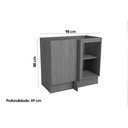 Ver imagem 2 de Gabinete de Cozinha Modulado Balcão C/ Tampo Ciela R627 Canto Reto C/ 1 Porta 98cm Canela -
