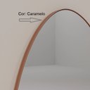 Ver imagem 3 de Espelho Orgânico 115cm X 60cm E06 Moldura Couro Caramelo