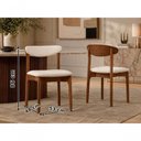 Ver imagem 4 de Sala de Jantar Pisa 4 Lugares Tampo em Madeira Maciça com Design Escultural Cinamomo 120cm