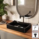 Ver imagem 2 de Kit Cuba Dalla Preta com Torneira Inox e Valvula Click Black