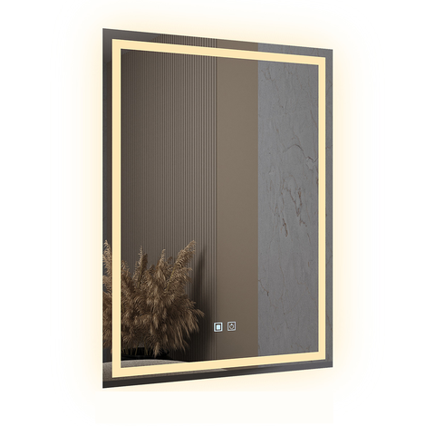 Espelho Led Banheiro 3 Cores de Luz com Desembaçador 90x70cm