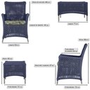 Ver imagem 3 de Jogo Sofá 4 Poltronas e Mesa Igapó Fendi E5 Trama Original Azul