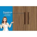 Ver imagem 2 de Guarda Roupa Solteiro 4 Portas (2 C/ Espelho) e 2 Gavetas C/ Pés Sarandi Jatoba/areia - Santos