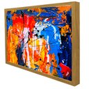 Ver imagem 5 de Quadro Decorativo Pincelada Colorida  em Moldura Caixa TaColado Moldura Trad 1cm Madeira Escura sem 