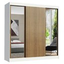 Ver imagem 3 de Guarda-roupa Casal Madesa Reno 3 Portas de Correr com Espelhos
