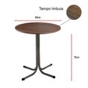 Ver imagem 4 de Mesa de Jantar Redonda 80cm Imbuia com 4 Cadeiras Estofada Cinza