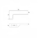 Ver imagem 3 de Ponteira PE183R7018 Reta para 18mm Perfil Facetato Rm-183 Dourado Fosco Rometal Par