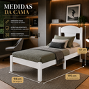Ver mais imagens de Cama de Solteiro com 6 Pés Resistente Suporta até 115kg