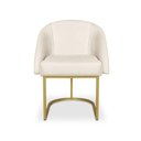 Ver imagem 2 de Banqueta Poltrona Lua Penteadeira e Salão com Base Metálica:bege