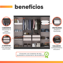 Ver imagem 4 de Guarda Roupas Casal 8 Portas 4 Gavetas Prime Preto Maxel