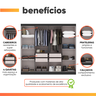 Guarda Roupas Casal 8 Portas 4 Gavetas Prime Preto Maxel - 4