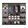 Guarda Roupas Casal 8 Portas 4 Gavetas Prime Preto Maxel - 6