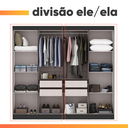 Ver imagem 5 de Guarda Roupas Casal 8 Portas 4 Gavetas Prime Preto Maxel