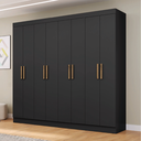 Ver imagem 2 de Guarda Roupas Casal 8 Portas 4 Gavetas Prime Preto Maxel