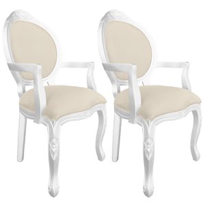 2 Poltrona Entalhada com Braço Decorativa Imperatriz Luxo Trono Provençal Aréa Gourmet Leitura Linha