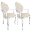 Ver imagem 1 de 2 Poltrona Entalhada com Braço Decorativa Imperatriz Luxo Trono Provençal Aréa Gourmet Leitura Linha