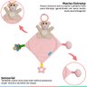 Naninha Bebê Infantil Pelúcia Animal Divertido Paninho Macio Com Mordedor +3 Meses Clingo - Urso Ros - 3