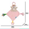 Naninha Bebê Infantil Pelúcia Animal Divertido Paninho Macio Com Mordedor +3 Meses Clingo - Urso Ros - 4