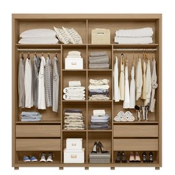 Guarda Roupa Casal Viena 2 Portas Flex Nature/Titanium com Espelho - Móveis Albatroz - 3 Guarda Roupa Casal Viena 2 Portas Flex Nature/Titanium com Espelho - Móveis Albatroz - 3