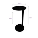Ver imagem 3 de Mesa De Apoio Monopé Lateral Redonda Para Sofá Ou Cama Preta