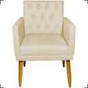 Ver imagem 2 de Poltrona Decorativa para Sala Recepção Nina Capitonê Suede Cores Pé Palito