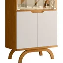 Ver imagem 6 de Cristaleira para Sala de Jantar Bar Adega 4 Portas Vicky N01 Ypê Off White - Lyam Decor