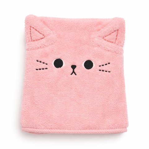 Toalha de Banho Bebe Fofa 74,5 Cm X 34,5 Cm:rosa