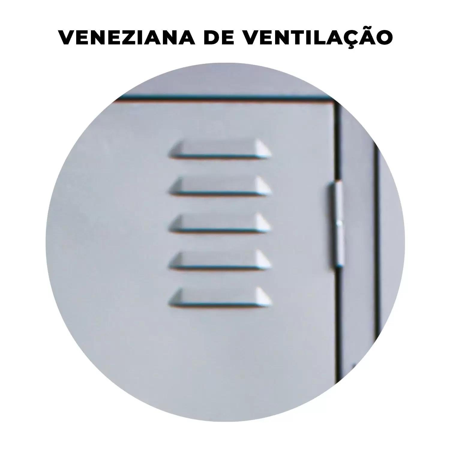 Armário Roupeiro de Aço Vestiário Academia 6 Portas Locker - 4