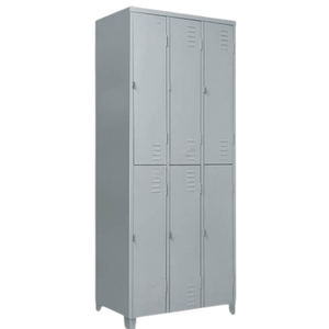 Armário Roupeiro de Aço Vestiário Academia 6 Portas Locker