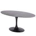 Ver imagem 2 de Mesa de Jantar Tulipa Saarinen Redonda 244x137 Cm Mármore Nero