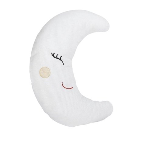 Almofada Decorativa Lua Piquet Branco
