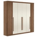 Ver imagem 2 de Guarda-roupa Casal Buriti 6 Portas 4 Gavetas Ripado Jatoba/areia 16234 - Santos Andirá