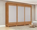 Ver imagem 7 de Guarda-Roupas Casal Nice 3 Portas 4 Gavetas Flex com Pés s/ Kit - Lp - Rei de Casa Amendoa Clean/Off
