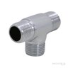 Conexão Tee Macho 1/2 Bsp Em Latão Cromado Com Canopla - 2
