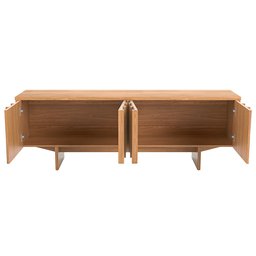 Rack Sala Para Tv Espelhado 1,85m 4 Portas Dalla Costa MDF: Freijó - 3