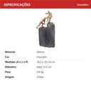 Ver imagem 7 de Escultura Decorativa de Resina Dourado 31x16x8cm Estátua Enfeite Sala Estante