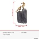 Ver mais imagens de Escultura Decorativa de Resina Dourado 31x16x8cm Estátua Enfeite Sala Estante