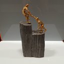 Ver imagem 3 de Escultura Decorativa de Resina Dourado 31x16x8cm Estátua Enfeite Sala Estante