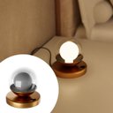 Ver imagem 1 de Abajur Luminária de Mesa Dama Interruptor e Globo e Lâmpada Branco Quente Decoração Casa Sala Quarto