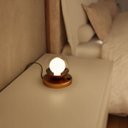 Ver imagem 3 de Abajur Luminária de Mesa Dama Interruptor e Globo e Lâmpada Branco Quente Decoração Casa Sala Quarto