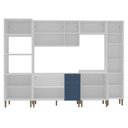 Ver imagem 6 de Cozinha Compacta Modulada 6 Peças 13 Portas 3 Gavetas 305cm Provençal Branco/Azul - Mademovel