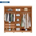 Ver imagem 5 de Guarda Roupa Marta Casal 5 Portas com Espelho Caemmun Marrom