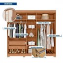 Ver imagem 3 de Guarda Roupa Marta Casal 5 Portas com Espelho Caemmun Marrom
